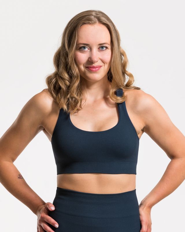 Vilgain Seamless Ribbed Racer Back Bra XS/S lake Obrázek