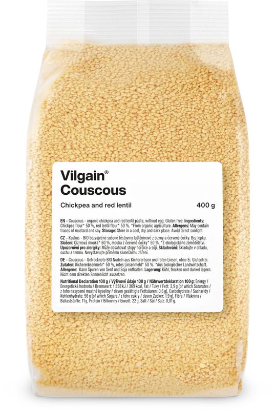 Levně Vilgain Kuskus cizrnovo-čočkový BIO – 400 g