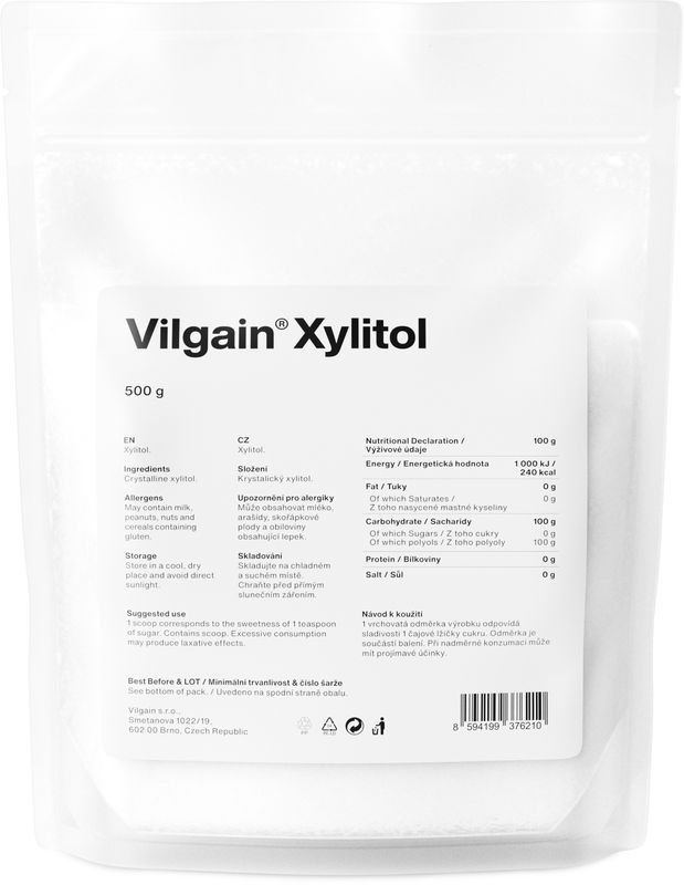 Vilgain Xylitol 500 g Obrázek