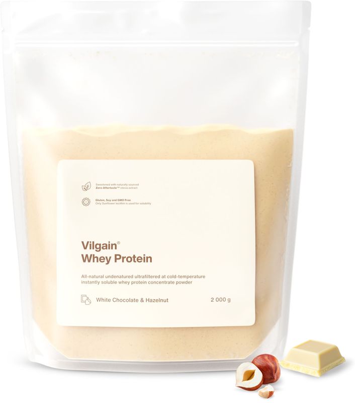 Vilgain Whey Protein Bílá čokoláda a lískový oříšek 2000 g Obrázek