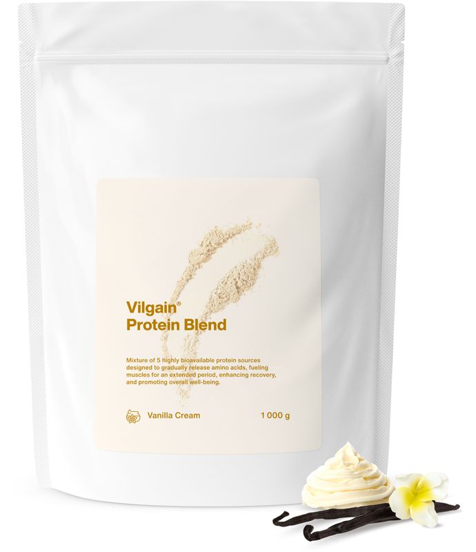 Vilgain Protein Blend Vanilkový krém 1000 g Obrázek