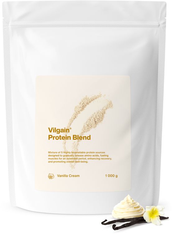 Vilgain Protein Blend Vanilkový krém 1000 g Obrázek