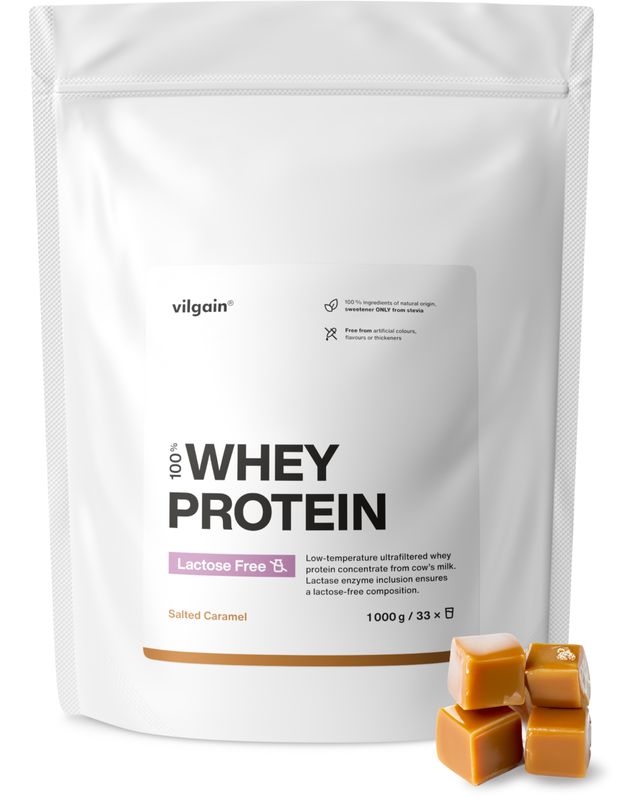 Vilgain Lactose Free Whey Protein – slaný karamel 1000 g