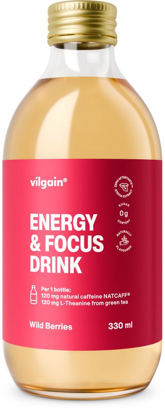 Vilgain Energy & Focus Drink lesní ovoce 330 ml Obrázek