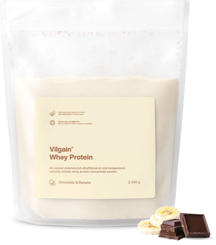 Vilgain Whey Protein čokoláda a banán 2000 g Obrázek