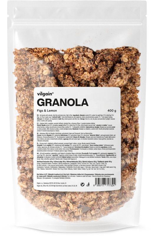 Vilgain Granola – füge és citrom 400 g akciós termékkép 1