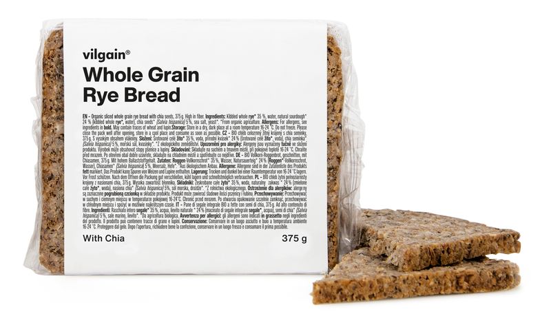 Levně Vilgain Celozrnný žitný chléb BIO – s chia semínky 375 g
