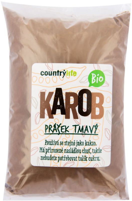 Country Life Karob prášek tmavý BIO – 500 g