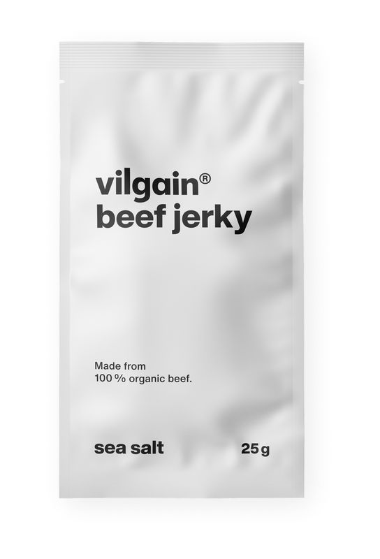 Levně Vilgain Hovězí jerky BIO – mořská sůl 25 g