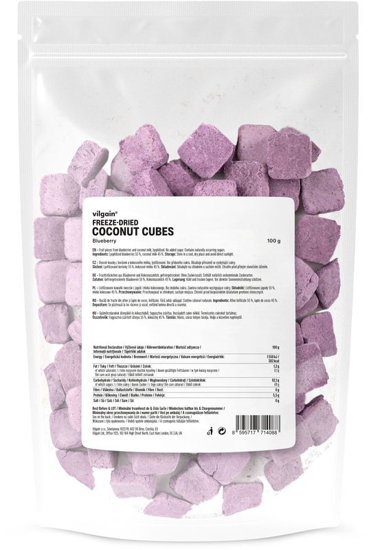 Vilgain Coconut Cubes borůvka 100 g