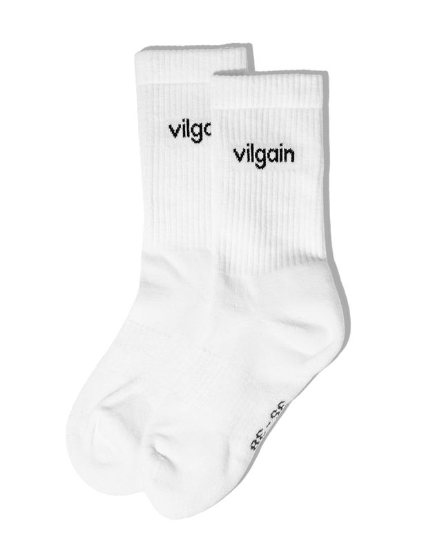 Levně Vilgain Organic Logotype Crew Socks – 35 - 38 3 páry Natural White