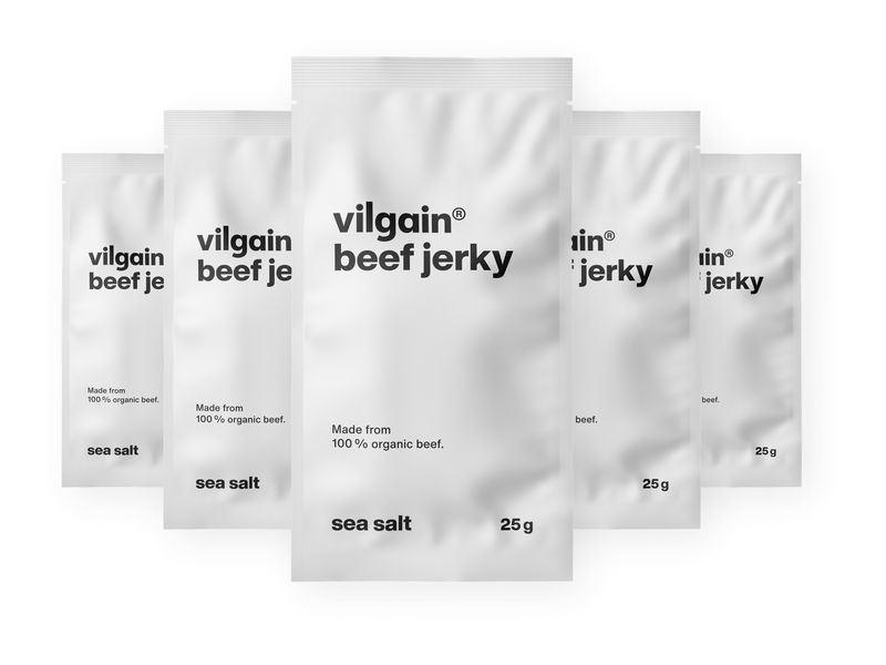 Levně Vilgain Hovězí jerky BIO – 5× mořská sůl 25 g