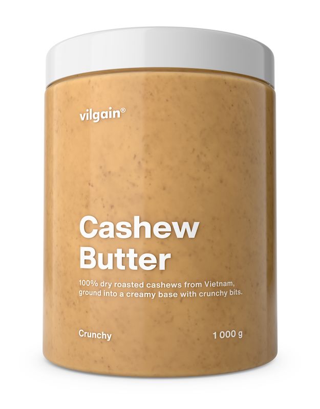 Vilgain 100 % Kešu maslo – chrumkavé kešu oriešky 1 000 g