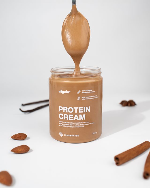 Vilgain Protein Cream – skořicová rolka 300 g Obrázek