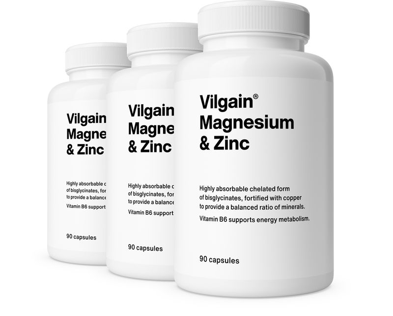 Vilgain Hořčík a zinek – 3× 90 kapslí