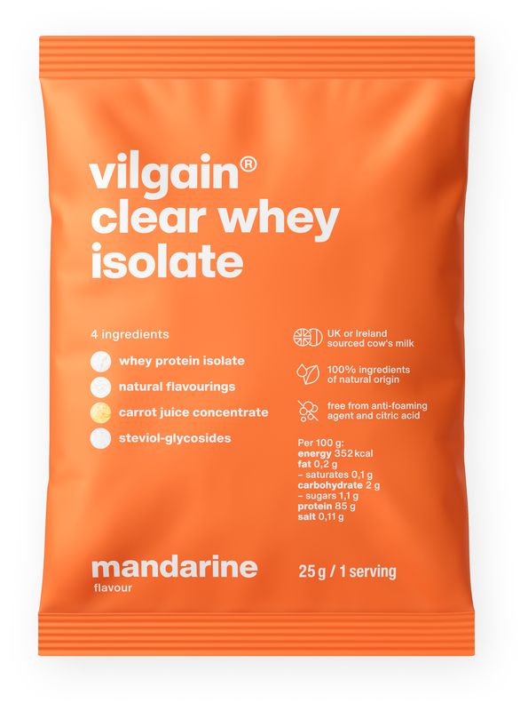 Vilgain Clear Whey Isolate – mandarínka 25 g