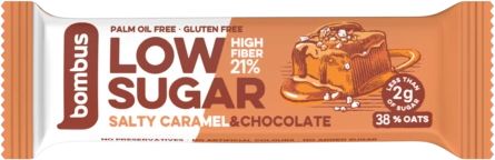 Bombus Low sugar bar – slaný karamel/čokoláda 40 g