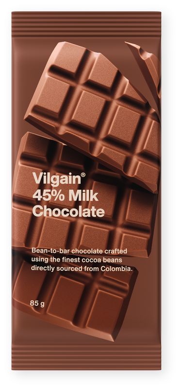 Vilgain Tabulková čokoláda 45% mléčná čokoláda 85 g