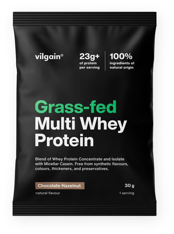Levně Vilgain Grass-Fed Multi Whey Protein – čokoláda a lískový oříšek 30 g