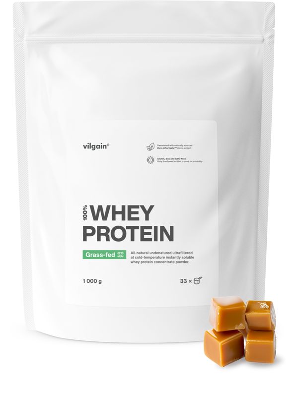 Vilgain Grass-Fed Whey Protein slaný karamel 1000 g Obrázek