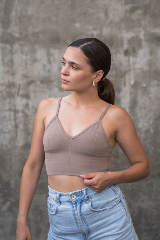 Vilgain Cotton Bralette II L fossil Obrázek