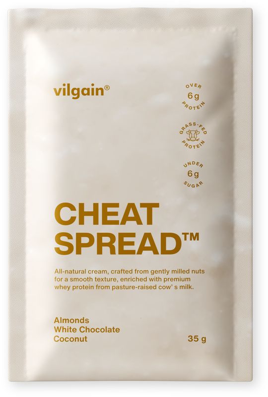 Vilgain Cheat Spread mandle s bílou čokoládou a kokosem 35 g Obrázek