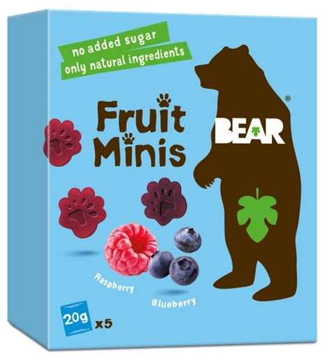 YOYO Bear Minis malina a borůvka 5x20 g