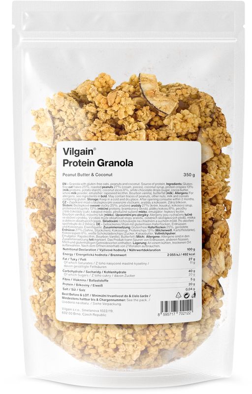 Vilgain Protein Granola Arašídové máslo s kokosem 350 g Obrázek