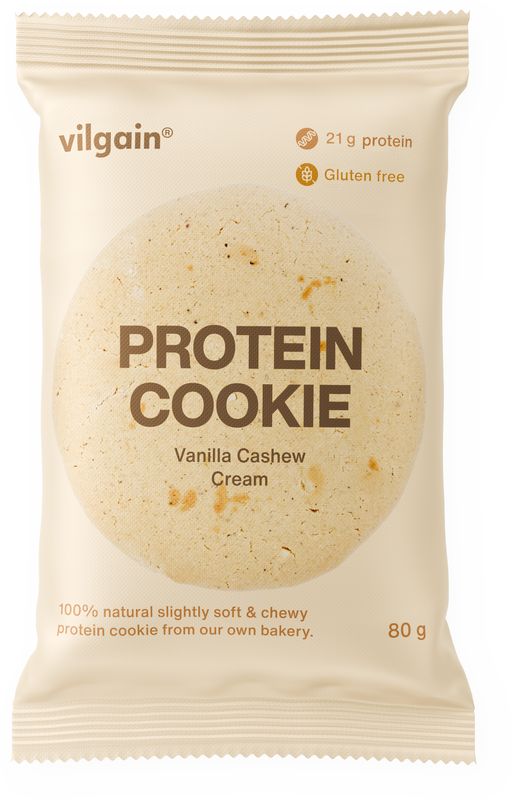 Vilgain Protein Cookie – Vanilkový krém s kešu 80 g