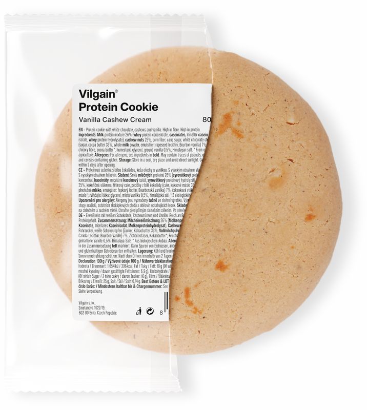 Vilgain Protein Cookie Vanilla cashew cream 80 g