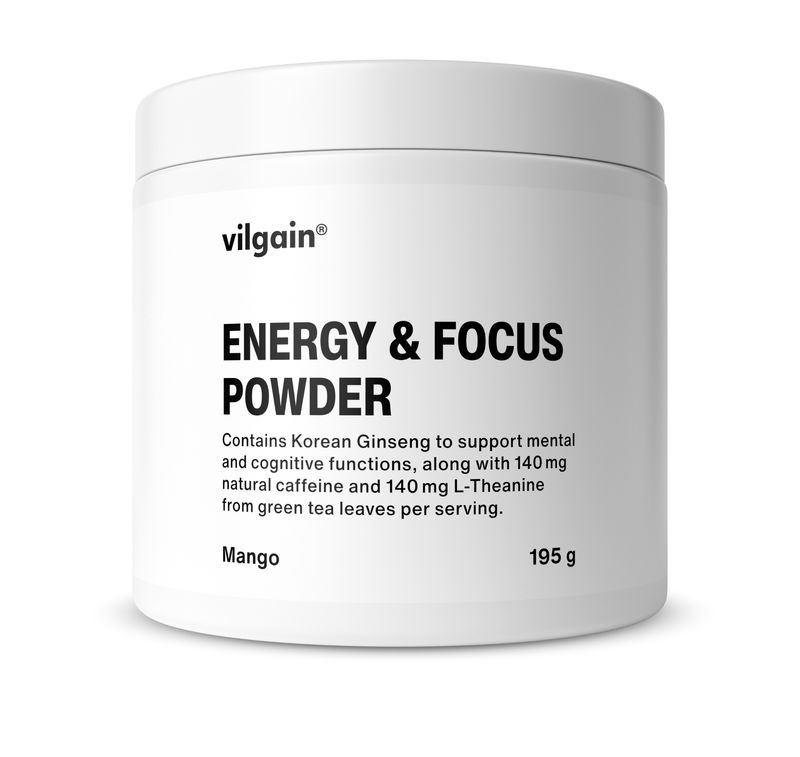 Vilgain Energy & Focus Powder – mangó 195 g akciós termékkép 1