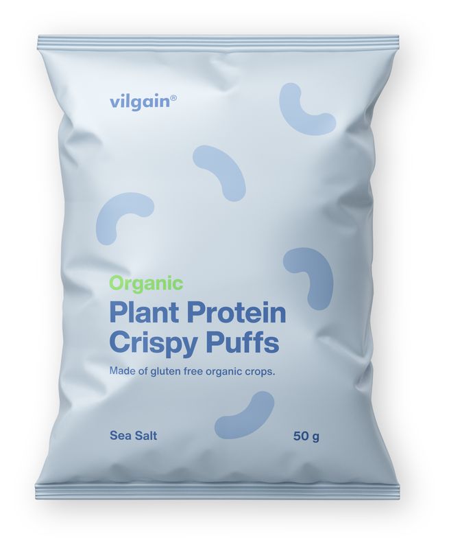 Vilgain Plant Protein Crispy Puffs BIO mořská sůl 50 g Obrázek