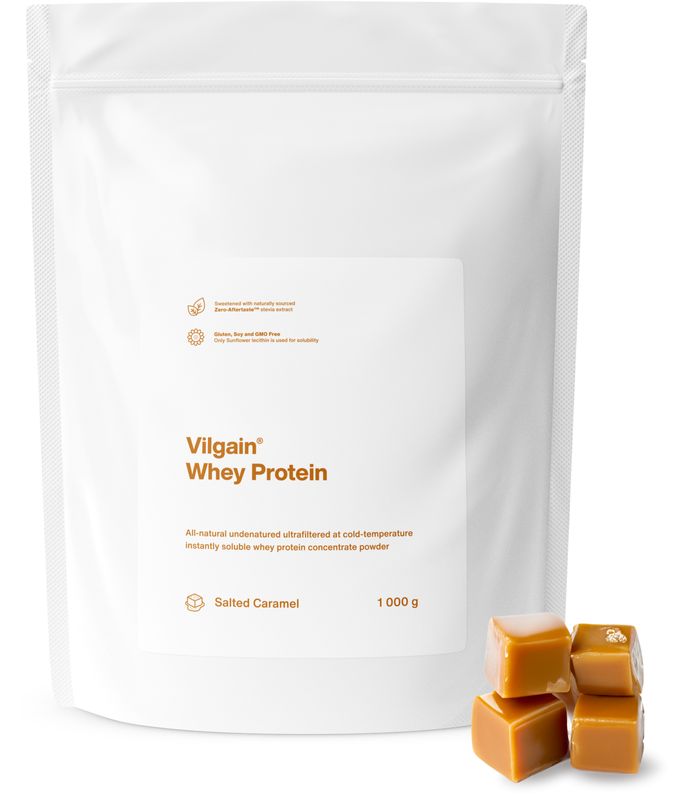 Vilgain Whey Protein slaný karamel 1000 g Obrázek