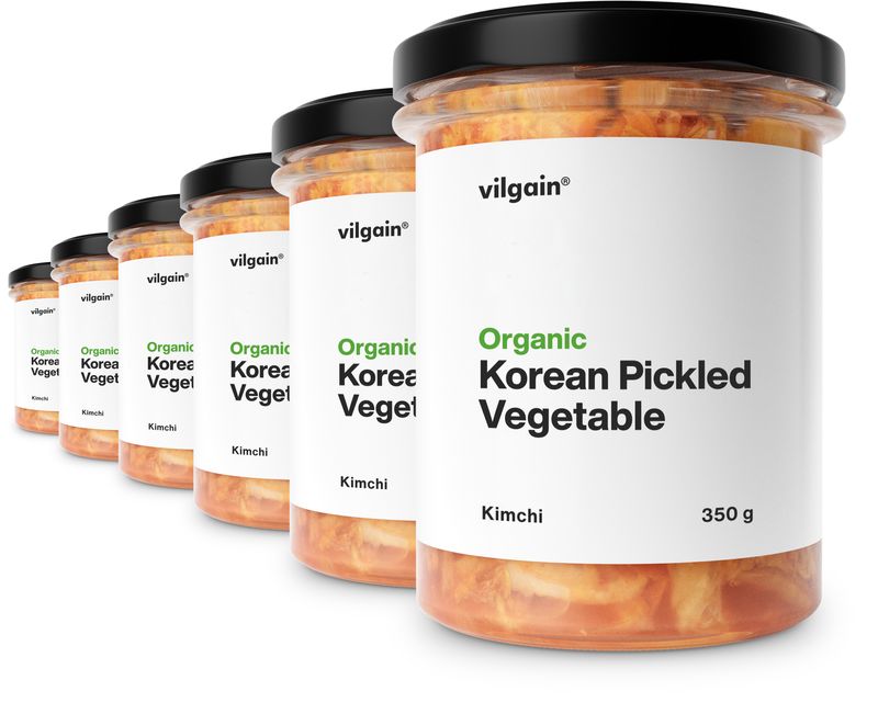 Vilgain Fermentovaná zelenina BIO – 6× korejské kimchi 350 g