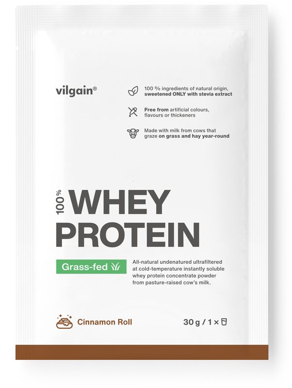 Vilgain Grass-Fed Whey Protein skořicová rolka 30 g Obrázek