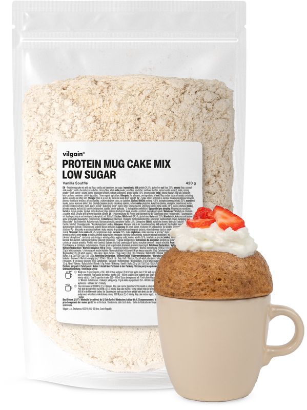 Vilgain Protein Mug Cake Mix Low Sugar Vanilla Soufflé 420 g