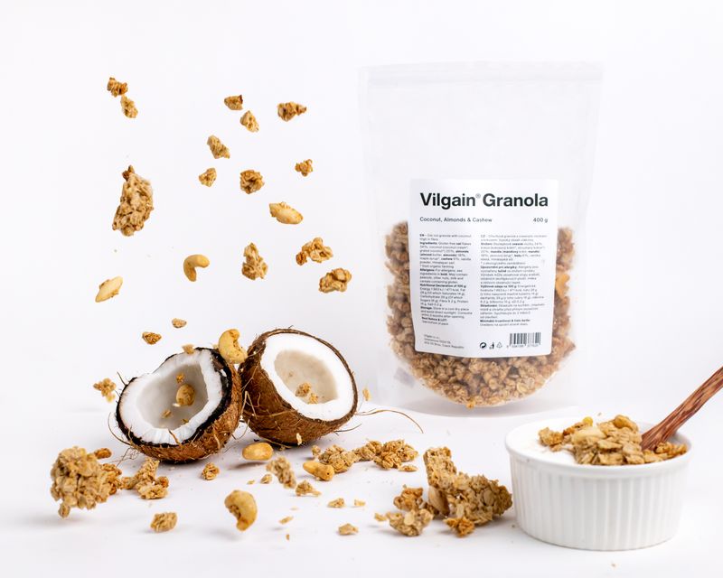 Vilgain Granola kokos, mandle a kešu 400 g Obrázek