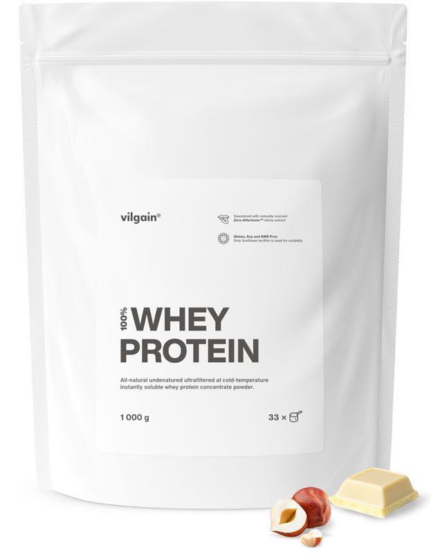 Vilgain Whey Protein Bílá čokoláda a lískový oříšek 1000 g Obrázek