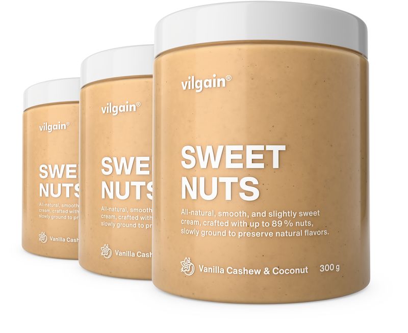 Vilgain Sweet Nuts – 3× Kešu a kokos s vanilkou 300 g