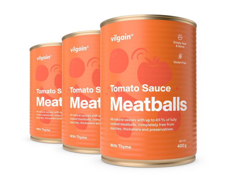 Vilgain Masové kuličky v rajčatové omáčce – 3× 400 g