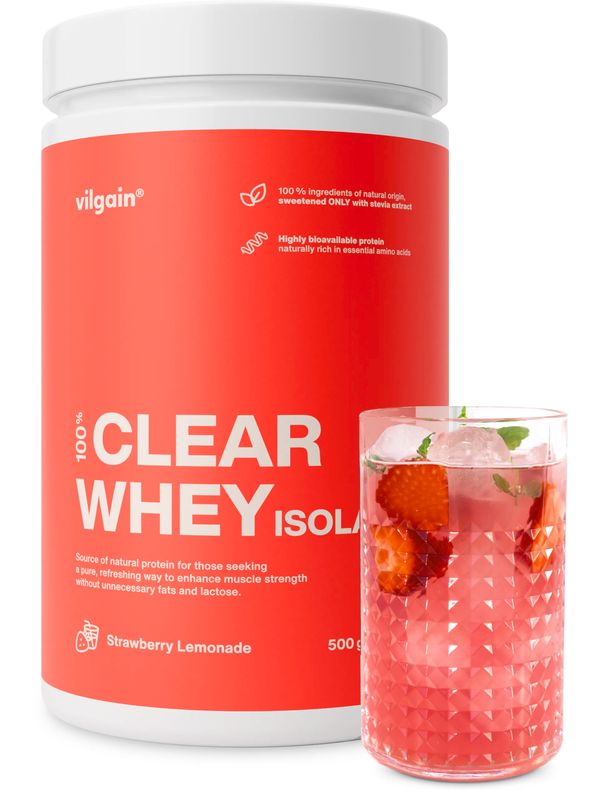 Vilgain Clear Whey Isolate Strawberry lemonade 500 g Obrázek