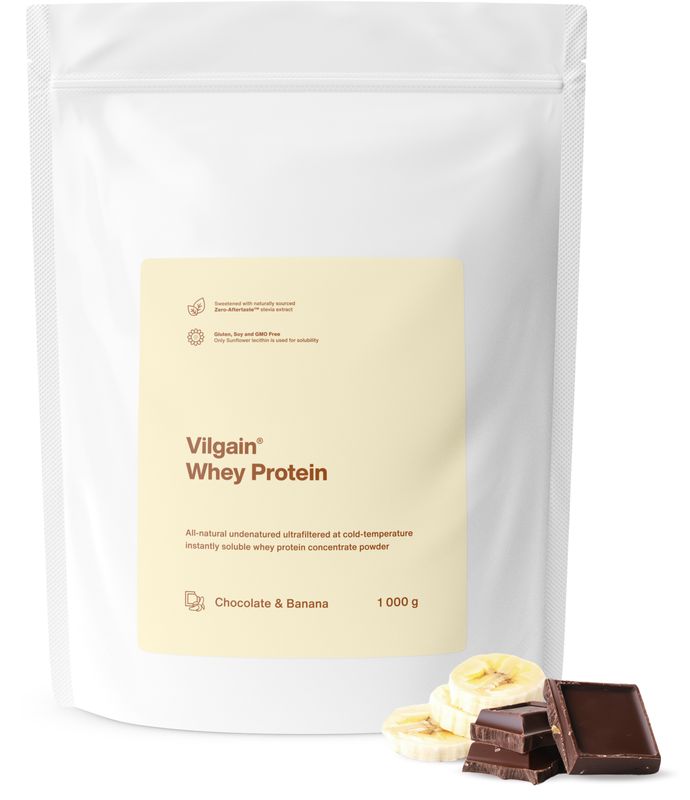 Vilgain Whey Protein čokoláda a banán 1000 g Obrázek