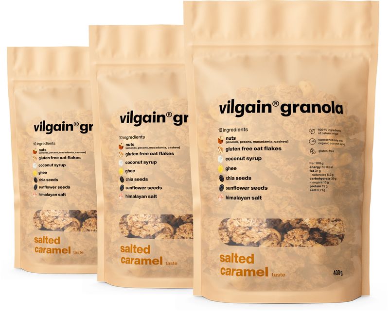 Levně Vilgain Granola – 3× slaný karamel 400 g