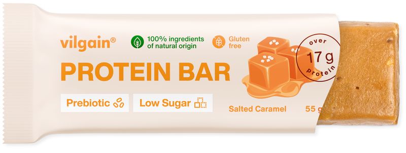 Vilgain Prebiotic Protein Bar Low Sugar slaný karamel 55 g