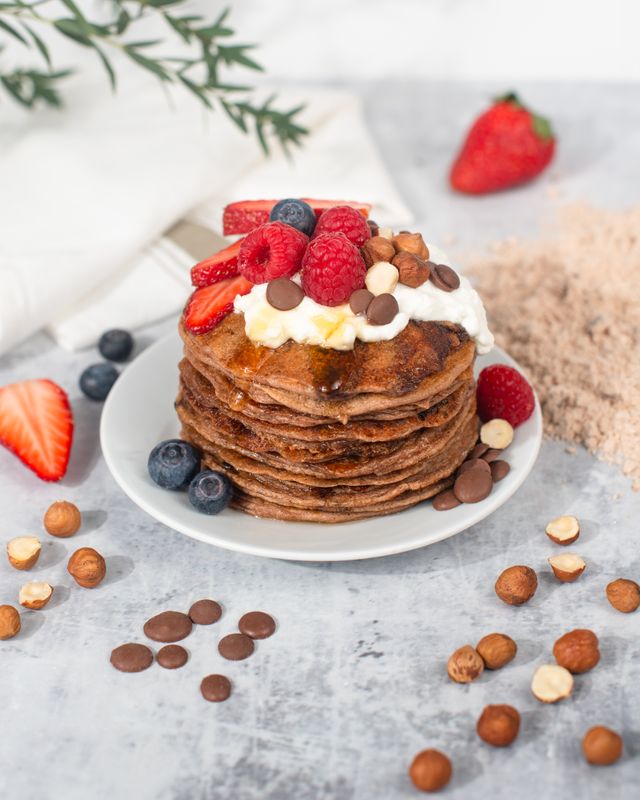 Vilgain Protein Pancake & Waffle Mix lískové ořechy s čokoládou 420 g Obrázek