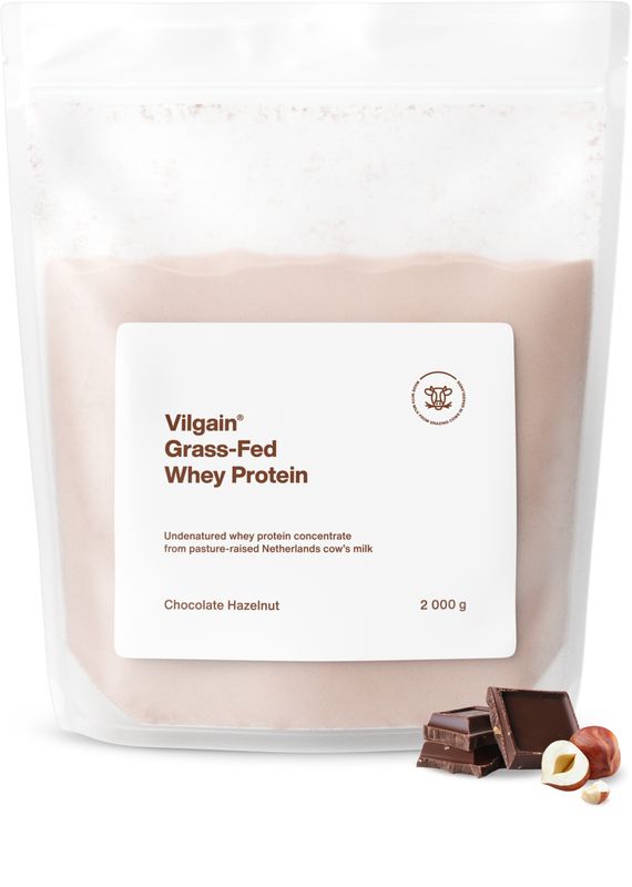 Vilgain Grass-Fed Whey Protein čokoláda/lískový ořech 2000 g Obrázek
