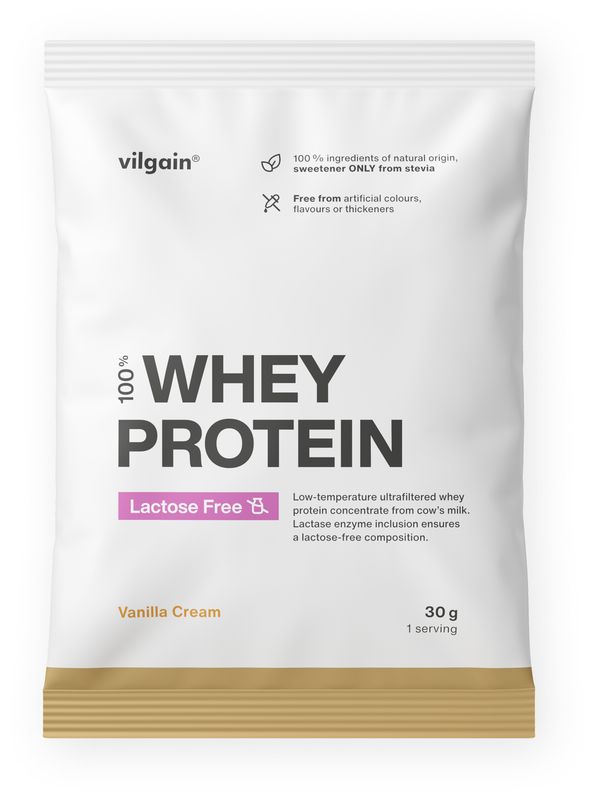 Levně Vilgain Lactose Free Whey Protein – Vanilkový krém 30 g