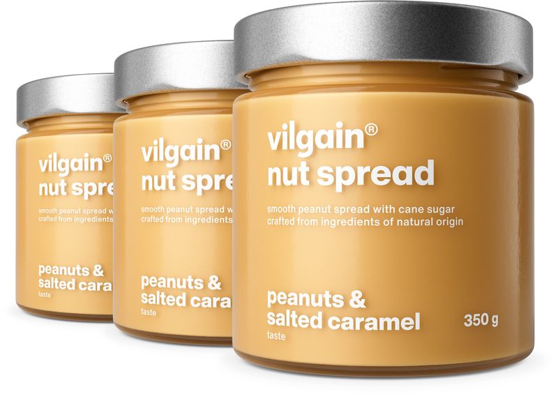 Vilgain Nut Spread –  3× Arašidy so slaným karamelom 350 g