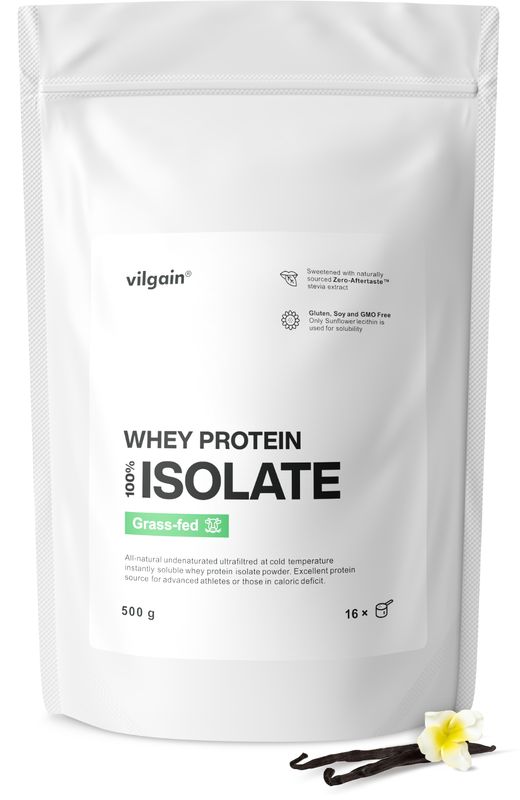 Vilgain Grass-Fed Whey Protein Isolate vanilka 500 g Obrázek