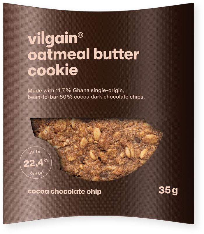 Vilgain Oatmeal Butter Cookie – kakao choco chip 35 g